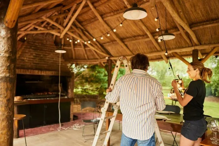 Preparing to Hang Lights on Your Metal Gazebo